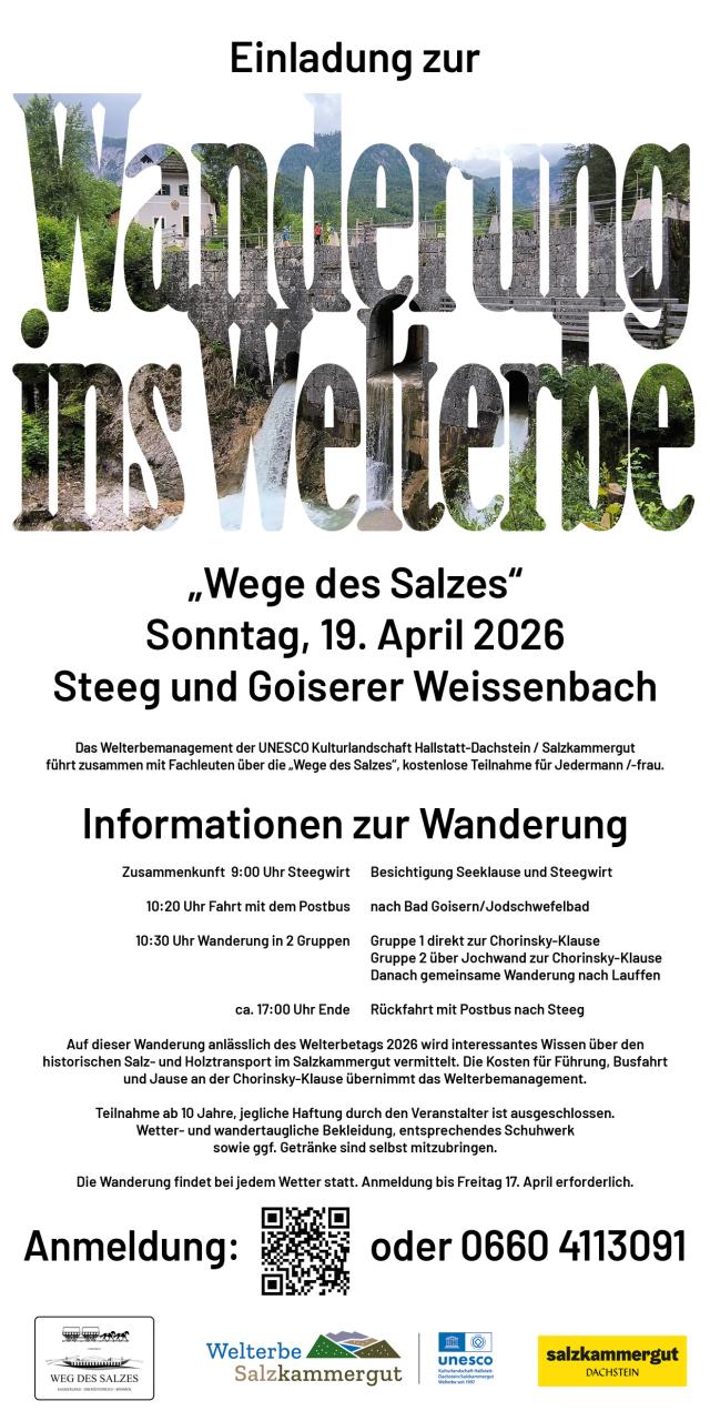 Wanderung ins Welterbe 19.4.2026