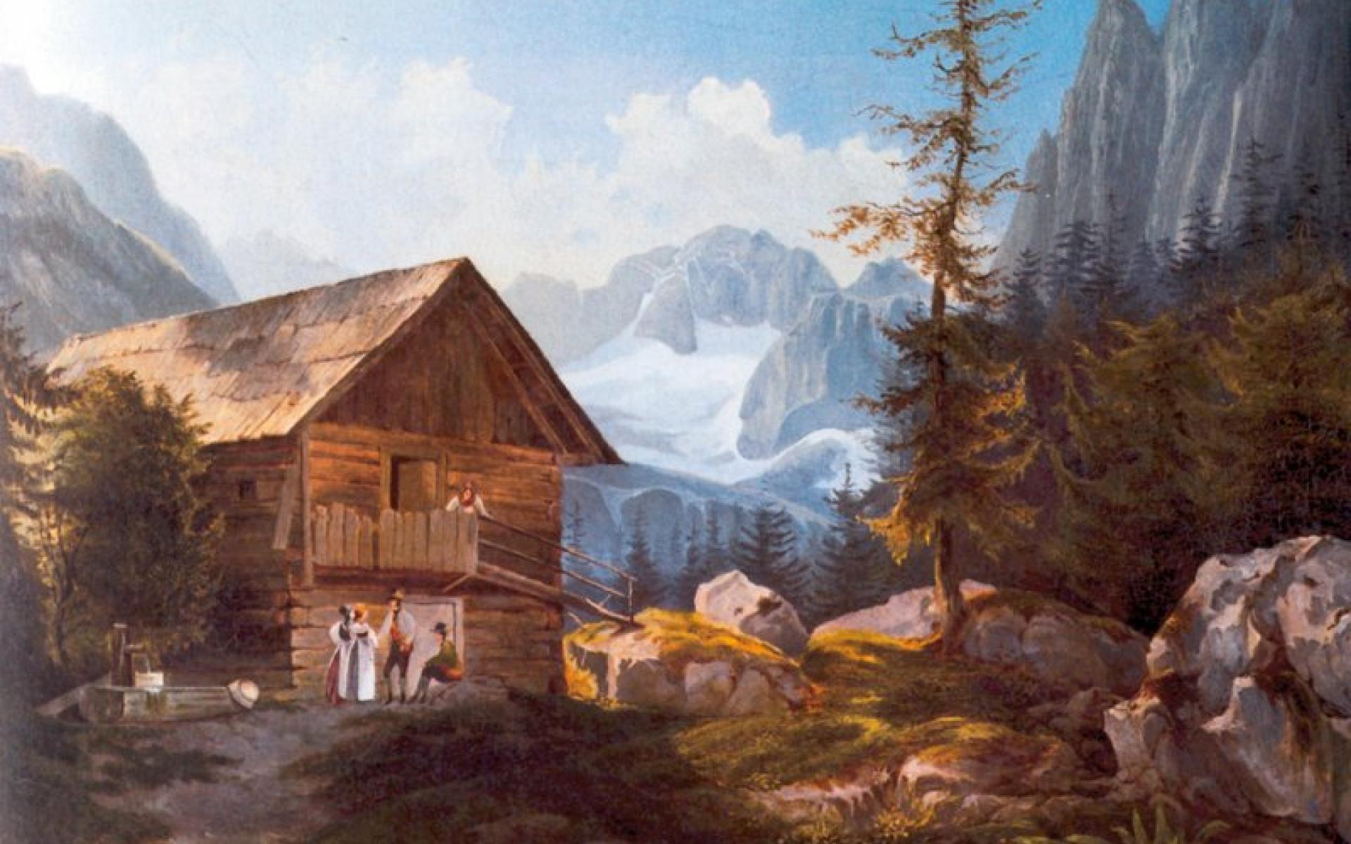 Zerfallene Holzhütte - Adalbert Stifter 1846.jpg